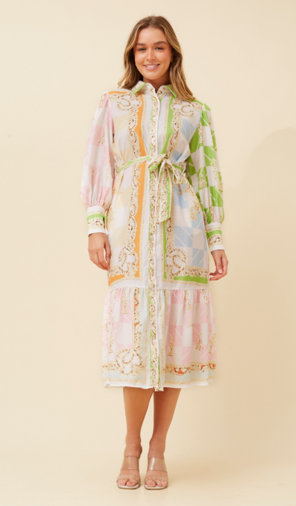 Collette White Shirt Midi Dress