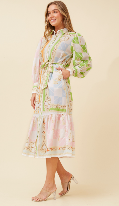 Collette White Shirt Midi Dress