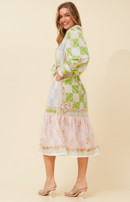 Collette White Shirt Midi Dress