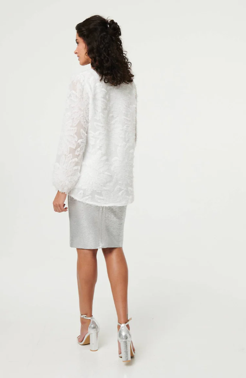 Ingrid White Lace Embellished Top