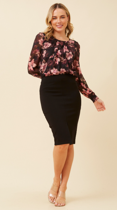 Alana Pink Floral Print Blouse