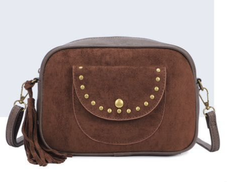 Eithne Brown Suede Shoulder Bag