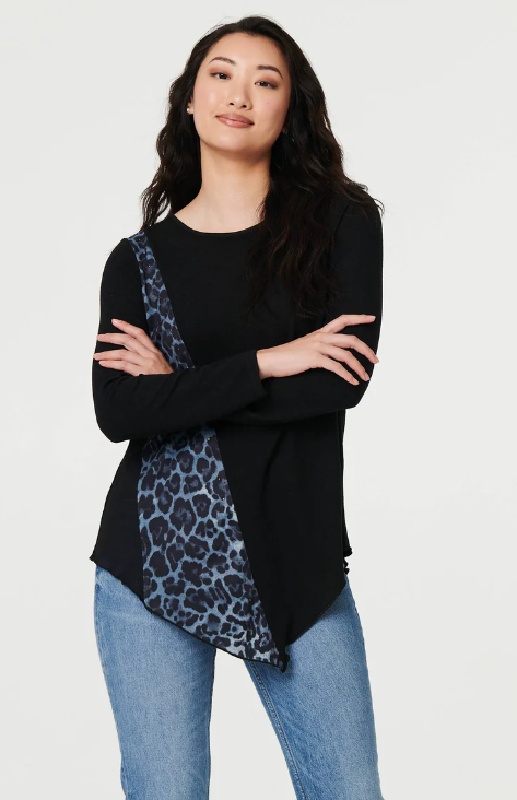 Nevada Black Leopard Panel Top