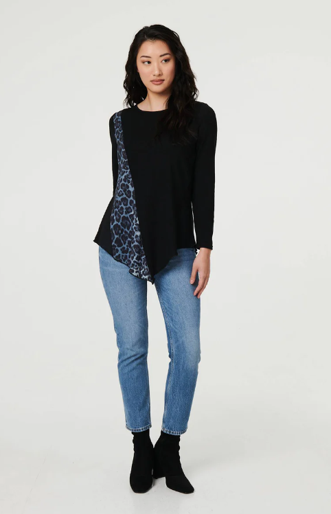 Nevada Black Leopard Panel Top