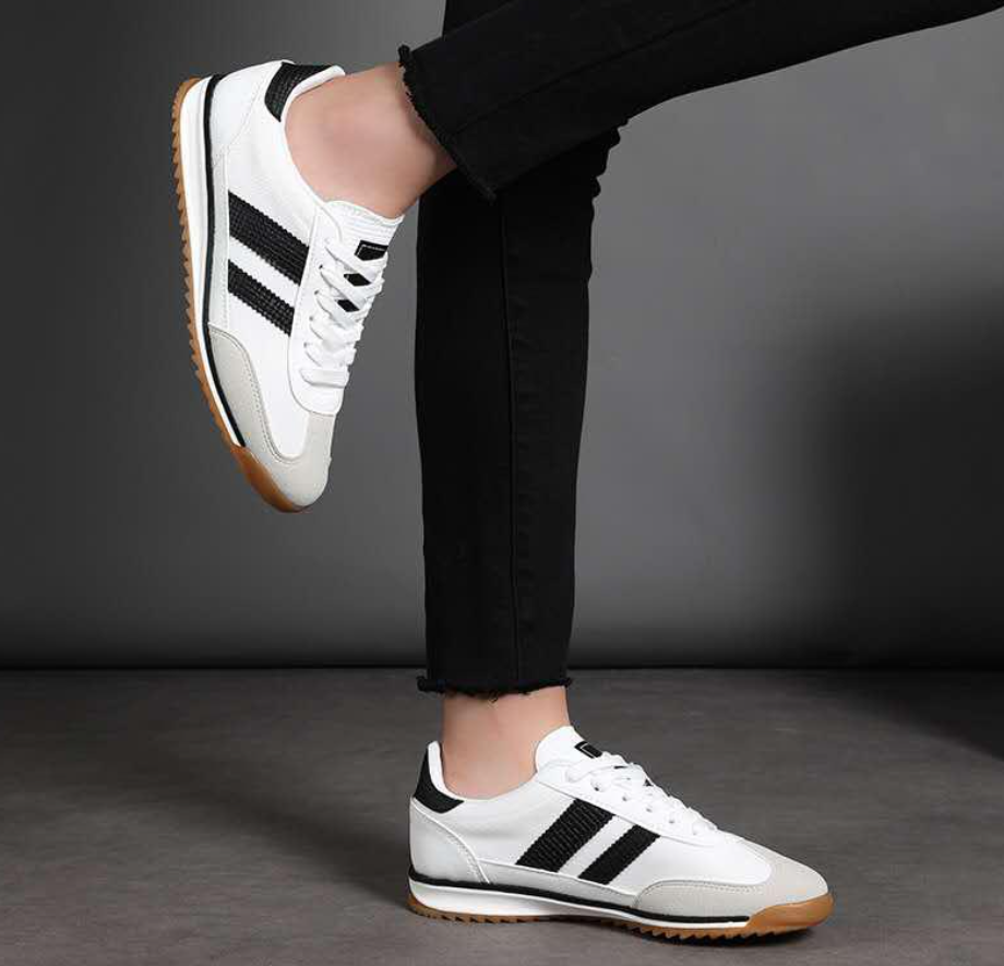 Fergy White Lace Up Trainers