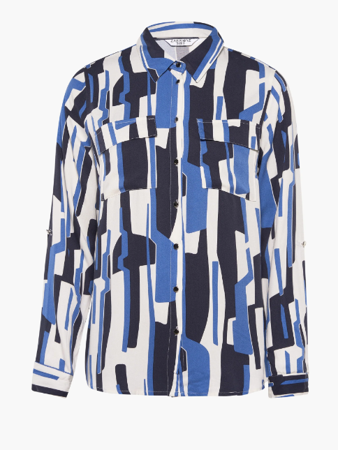 Sophine Navy Blue Patterned Shirt