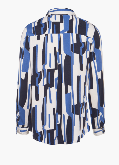 Sophine Navy Blue Patterned Shirt