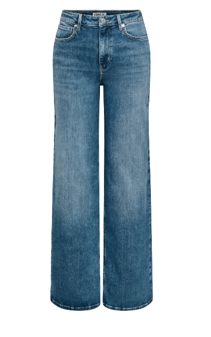 Madison Medium Blue Wide Leg Jeans