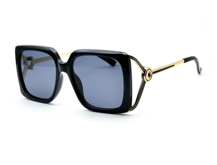 Libra Black Square Sunglasses
