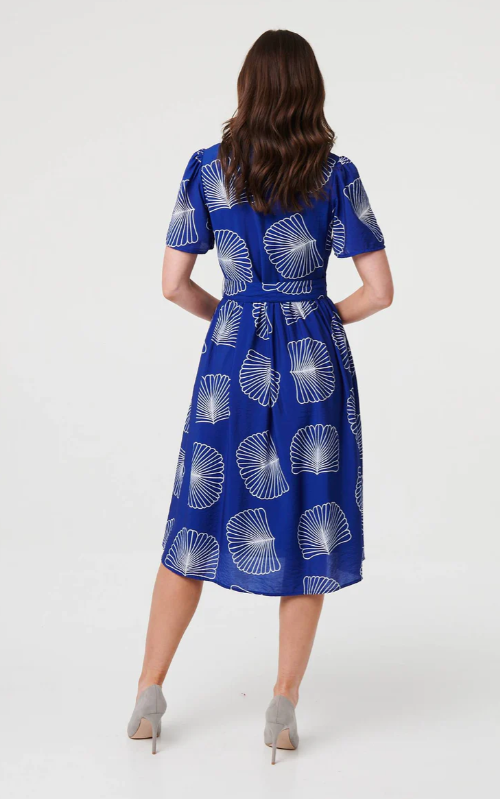 Maeve Blue Printed Midi Dress