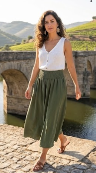 Lottie Khaki Maxi Skirt