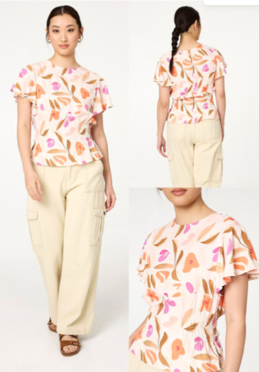 Callie Cream Floral Top