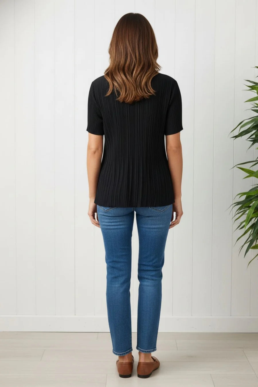 Edie Black Floral Top
