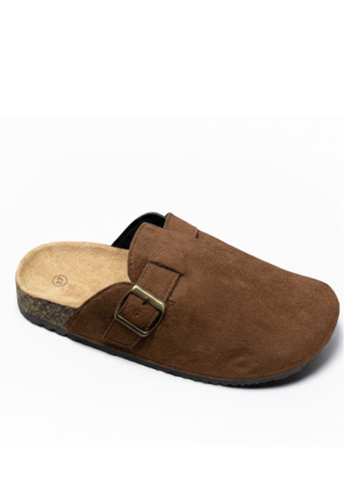 Leyla Brown Suede Clogs