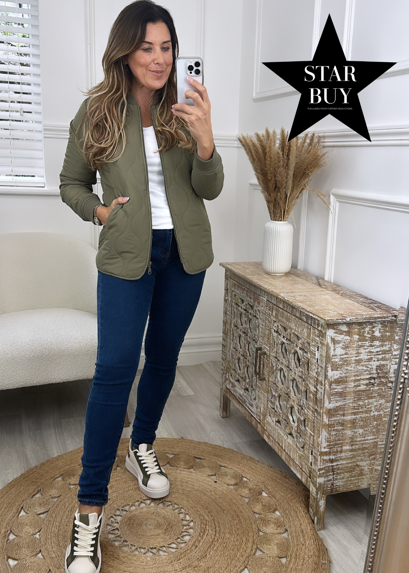 Raquel Khaki Puffer Jacket