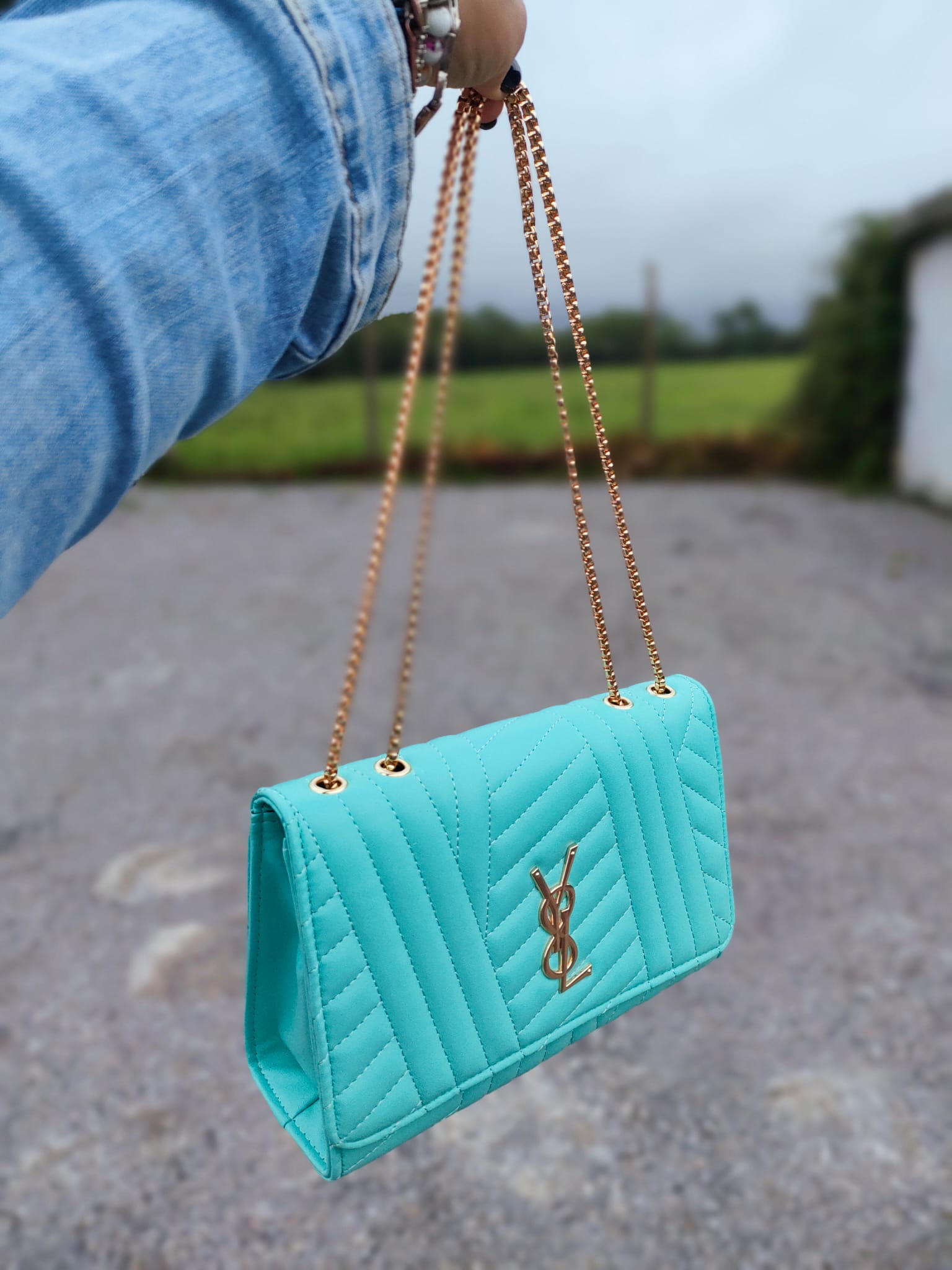 Sia Mint Quilted Bag