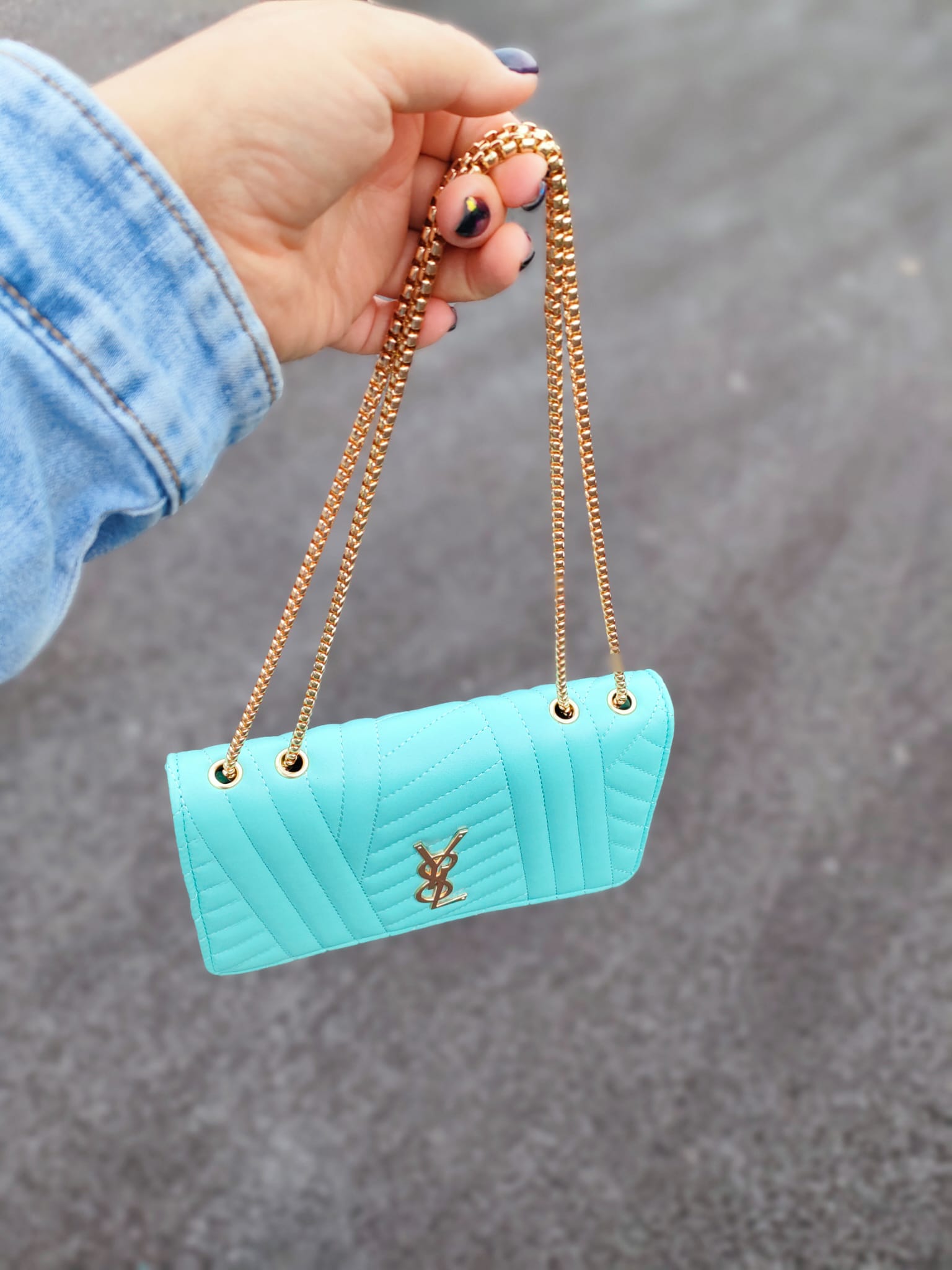 Sia Mint Quilted Bag