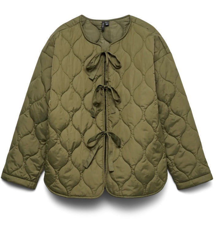 Sabine Green Quilted Tie Jacket