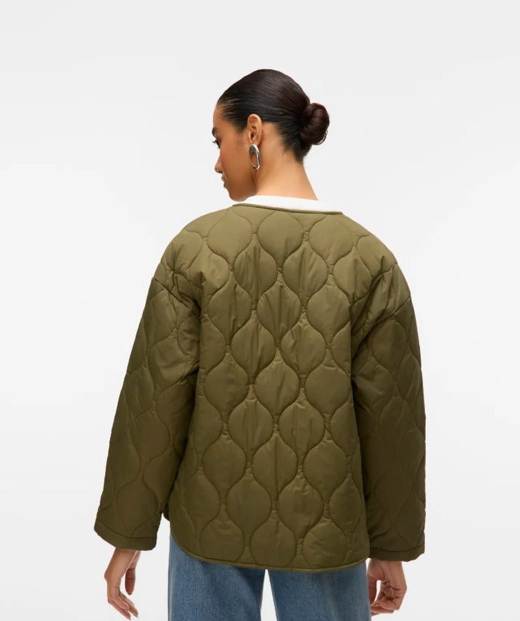 Sabine Green Quilted Tie Jacket