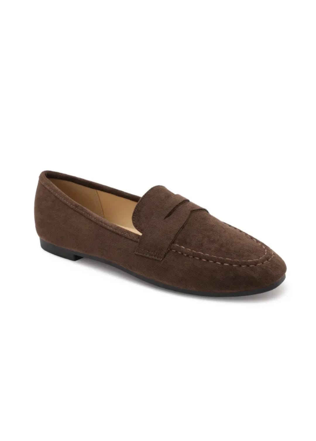 Beryl Brown Suede Loafers