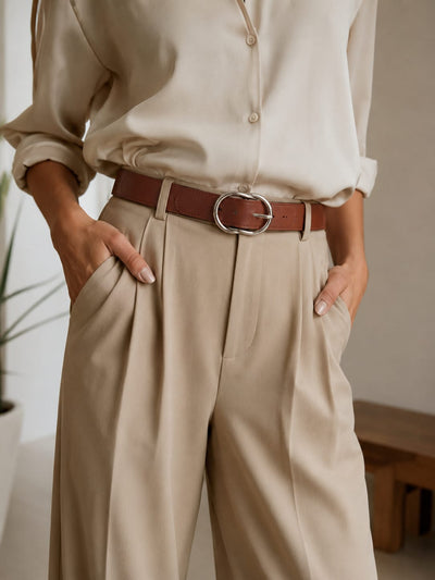 Felicia Camel Elastic Belt