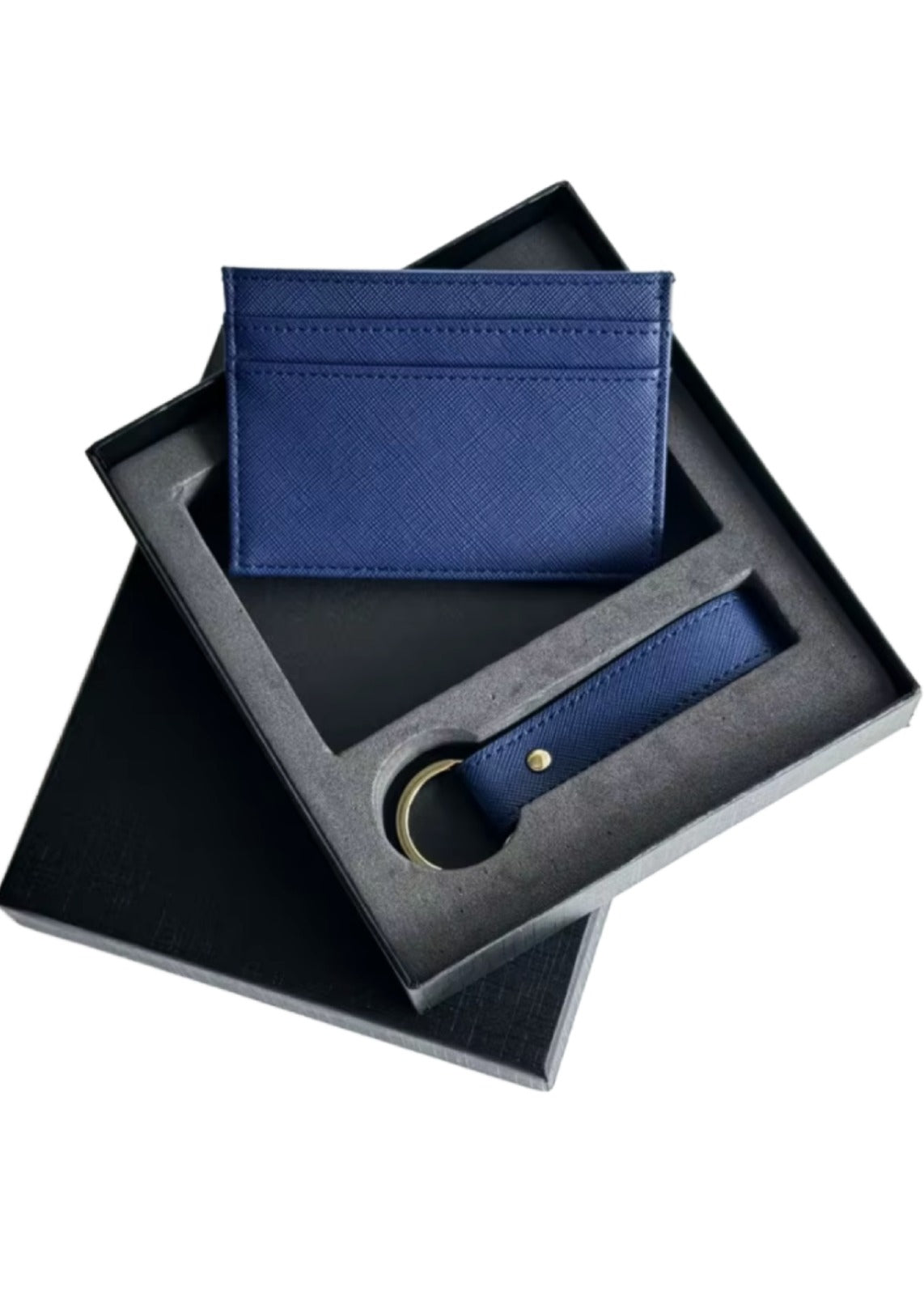 Card Holder & Keyring Gift Set Navy
