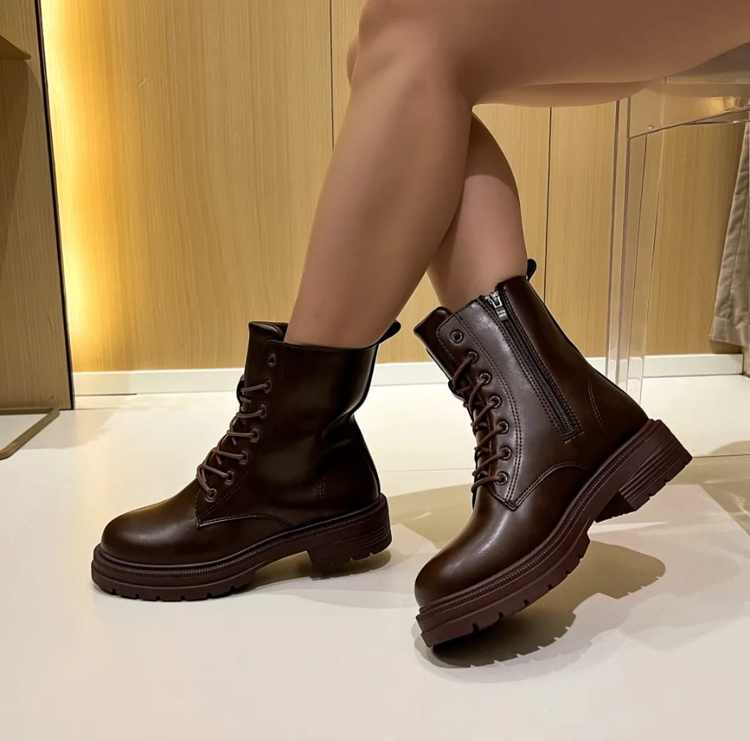 Cait Brown Biker Boots