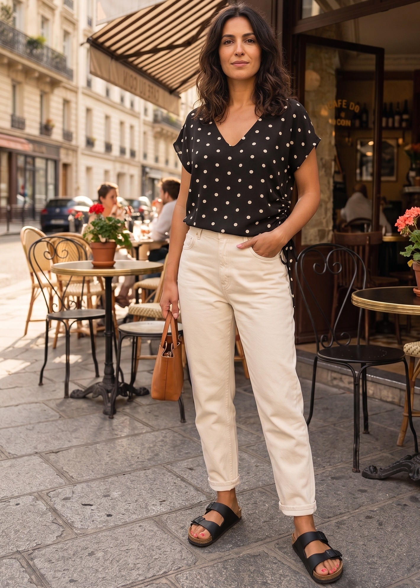 Emilia Black Polka Dot Blouse