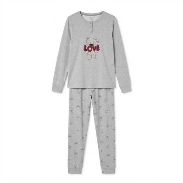 Lourdes Grey Teddy Pyjamas