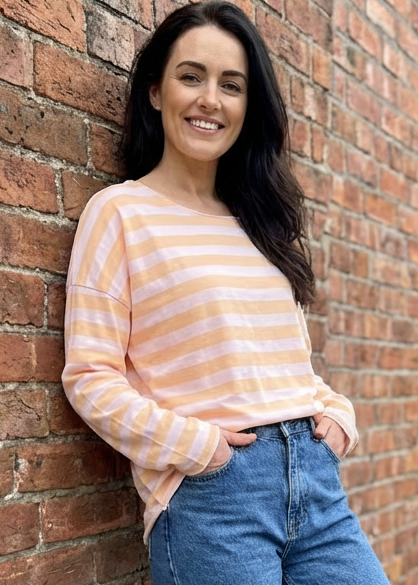 Dakota Orange Stripe Top