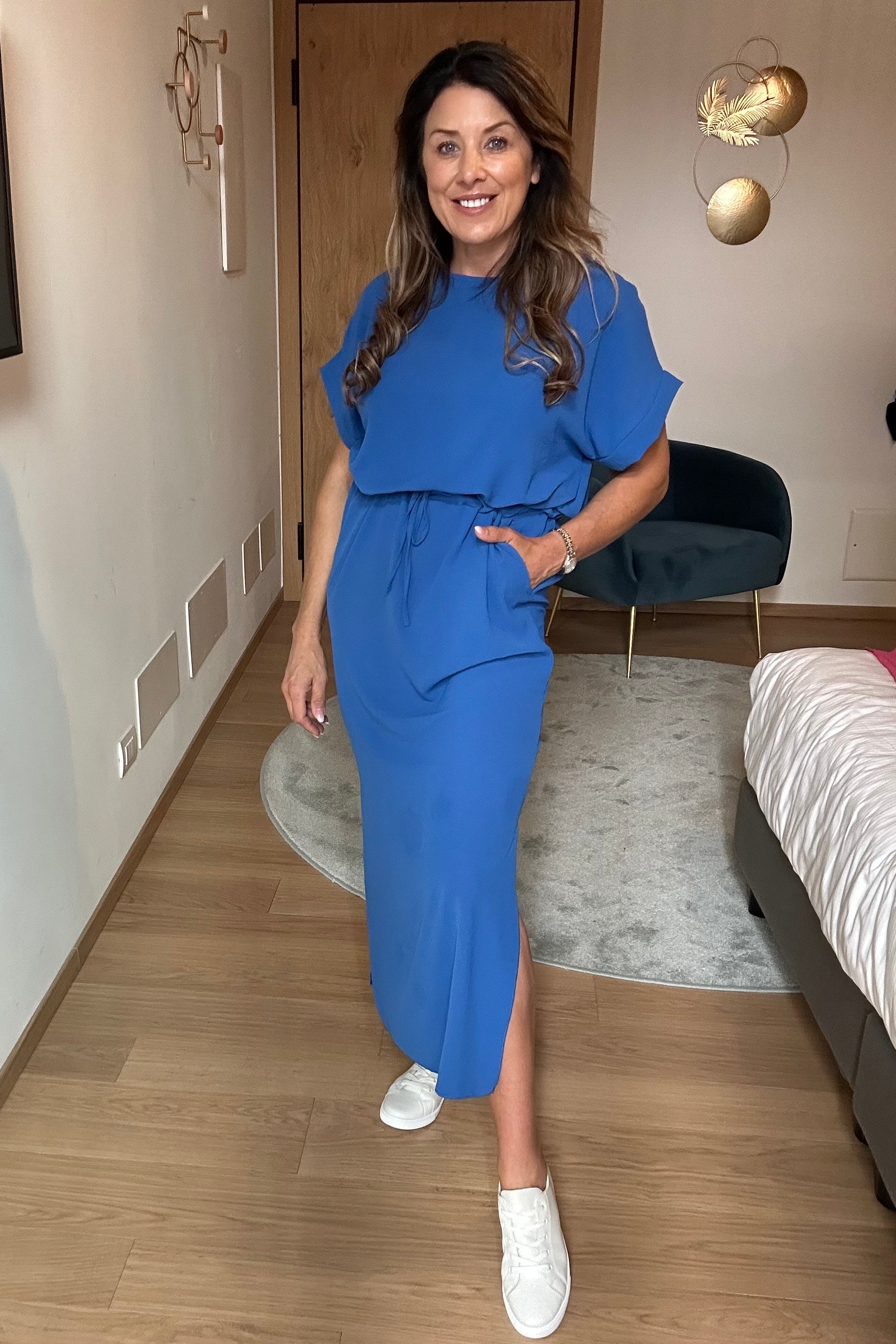 Maredith Royal Blue Tunic Maxi Dress
