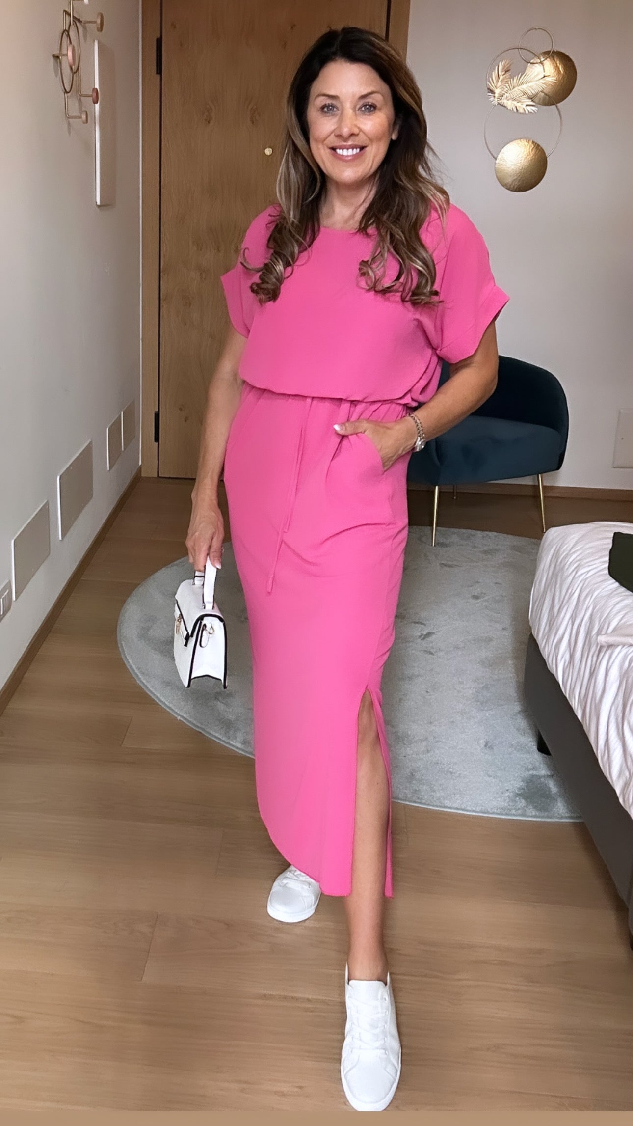 Maredith Fuchsia Tunic Maxi Dress