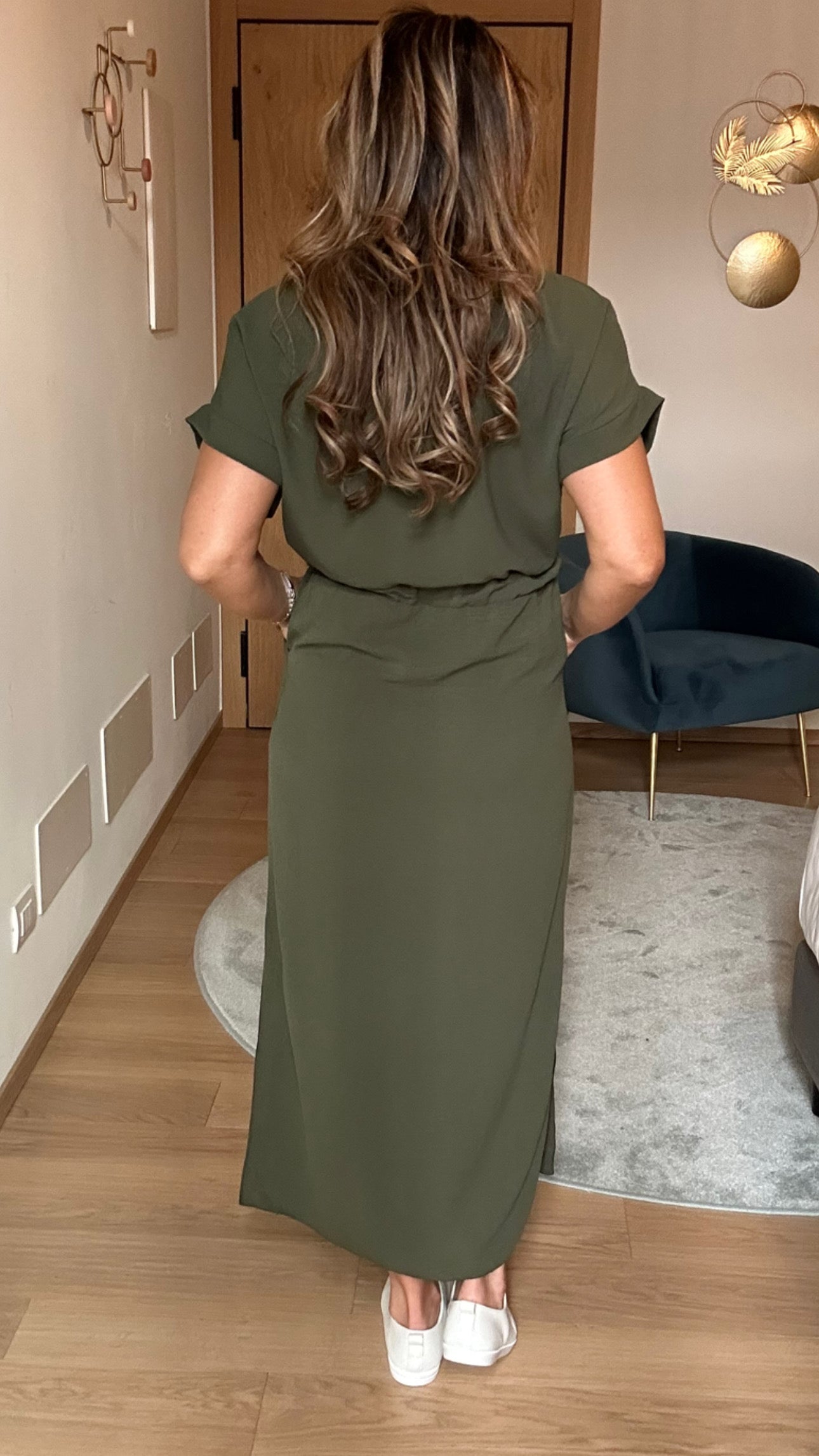 Maredith Khaki Tunic Maxi Dress