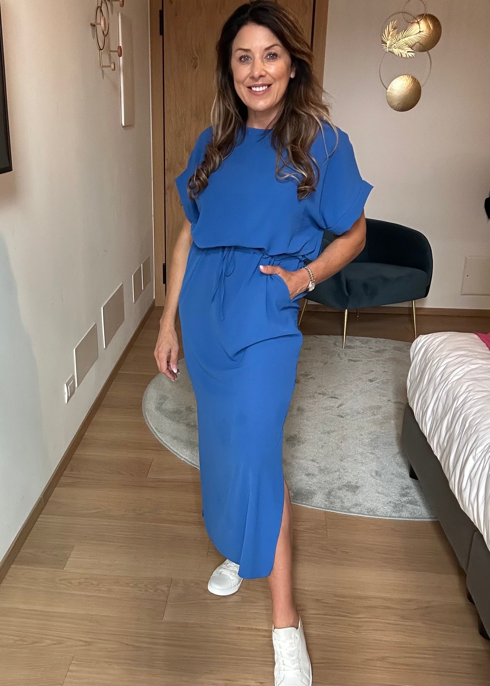 Maredith Royal Blue Tunic Maxi Dress