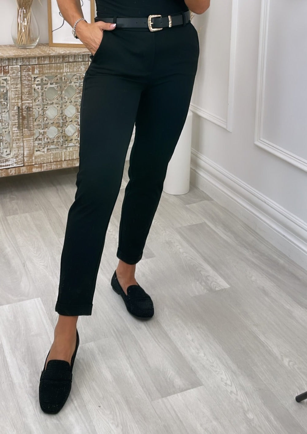 Maya Black Tailored Trousers
