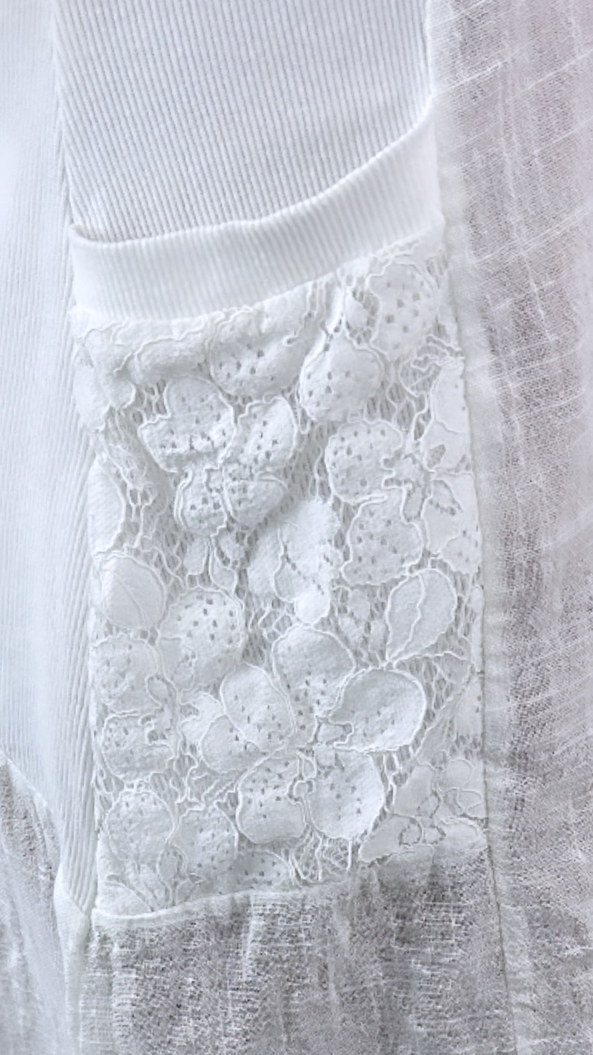Bruna White Lace Detail Tunic Dress