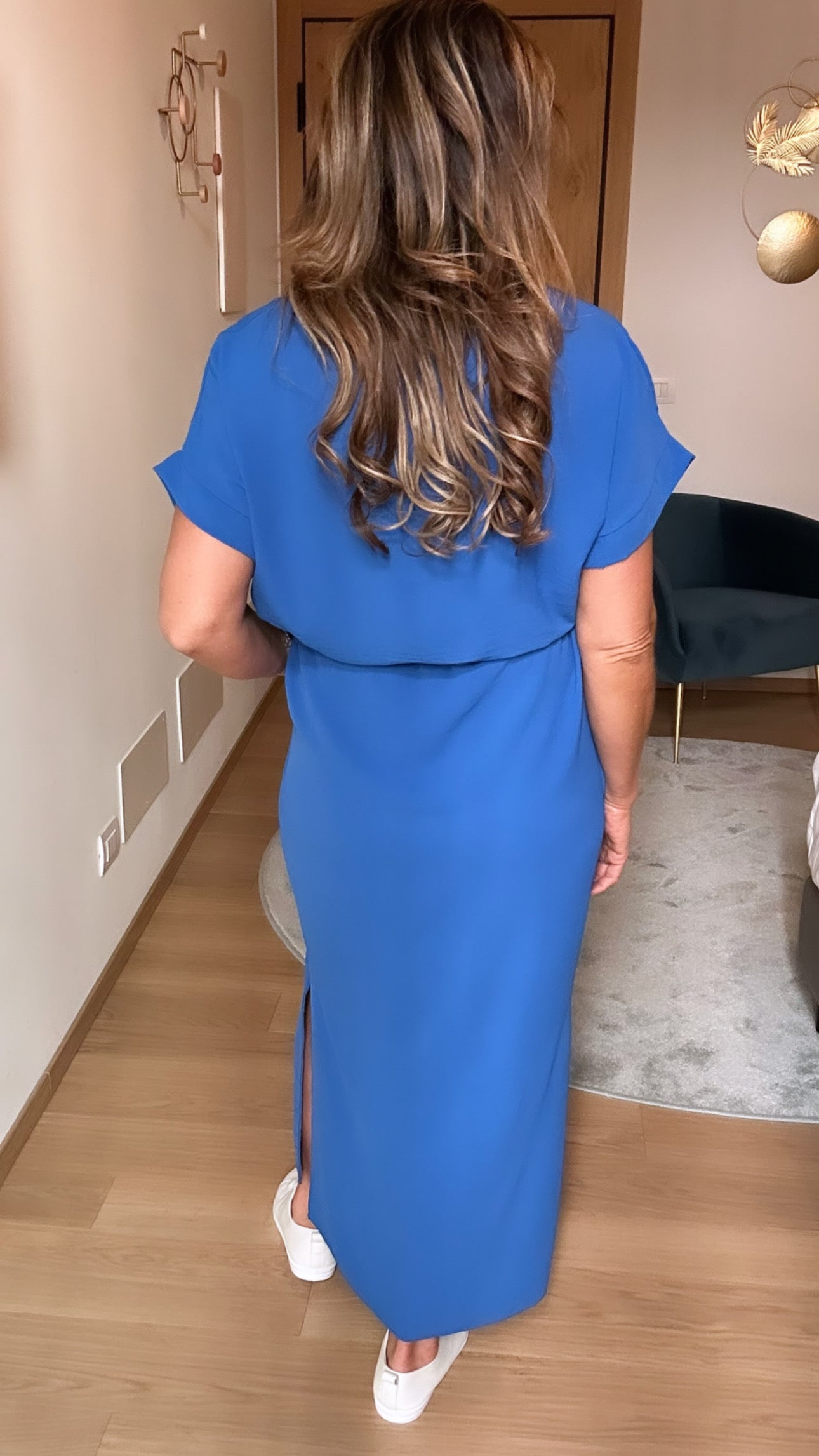 Maredith Royal Blue Tunic Maxi Dress