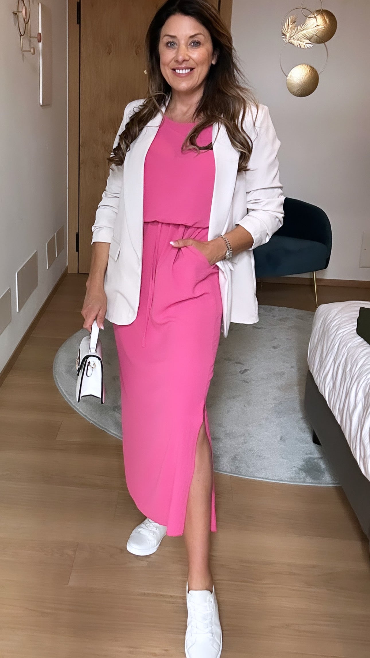 Maredith Fuchsia Tunic Maxi Dress