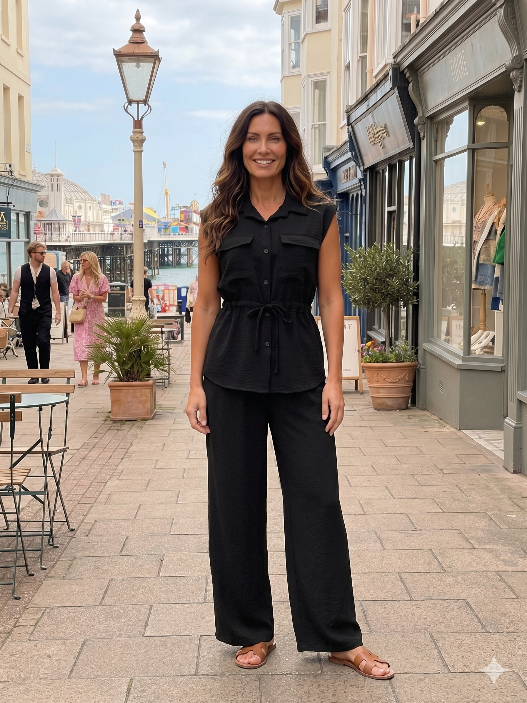 Loyola Black Drawstring Top Set