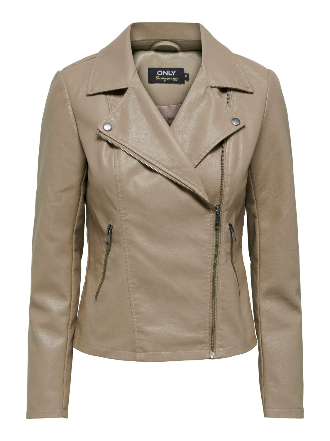 Newmelisa Weathered Teak Biker Jacket