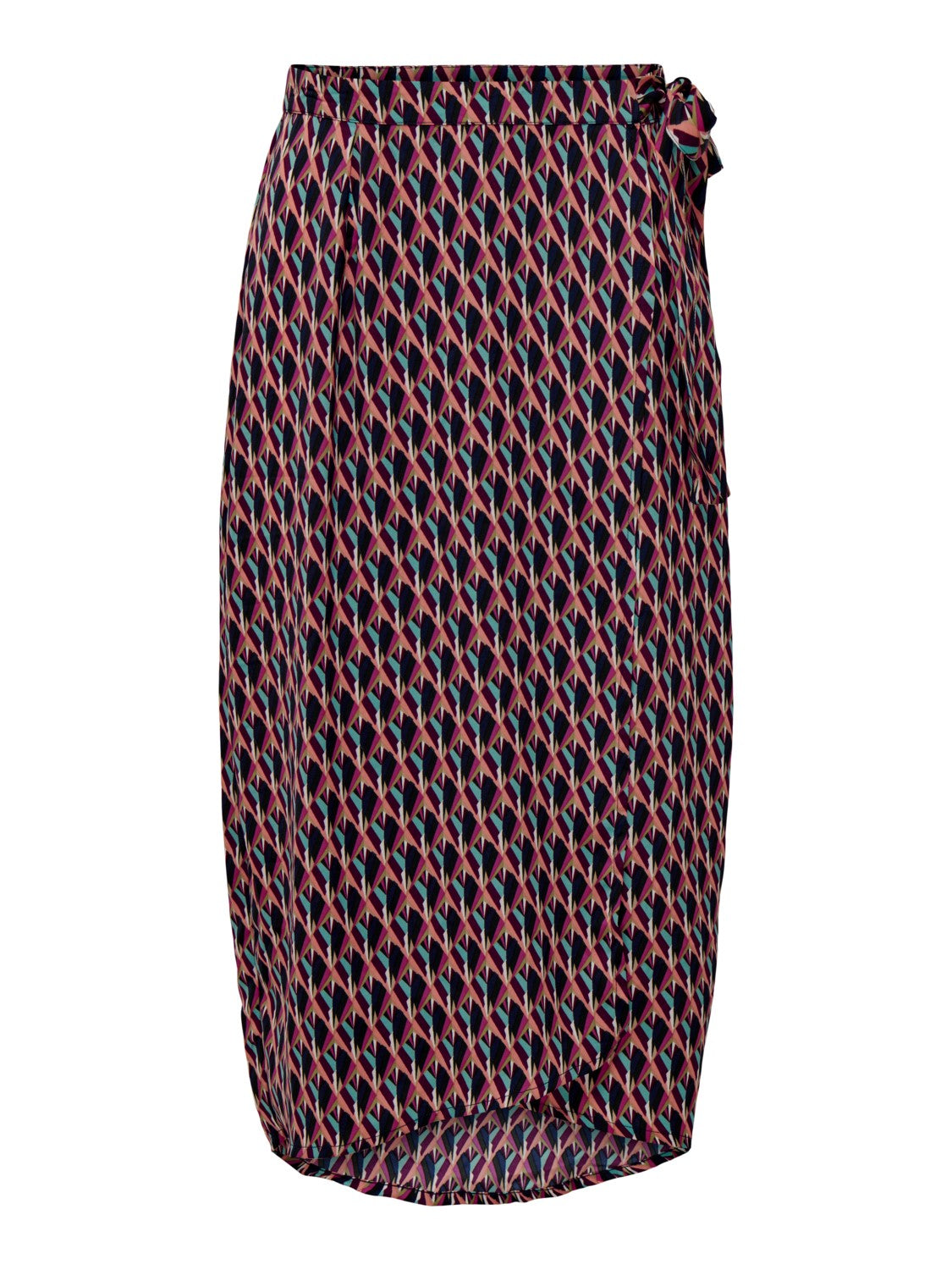 Jenny Red Violet Graphic Wrap Midi Skirt