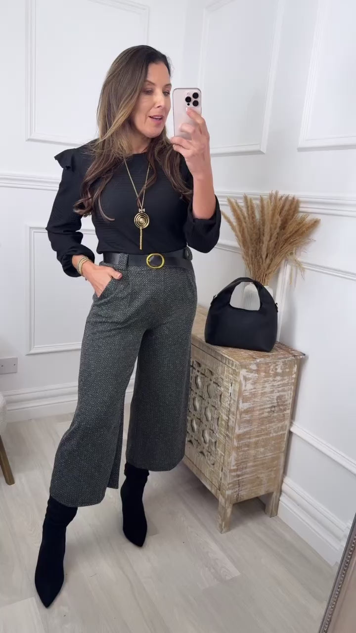 Gia Black Culotte Trousers
