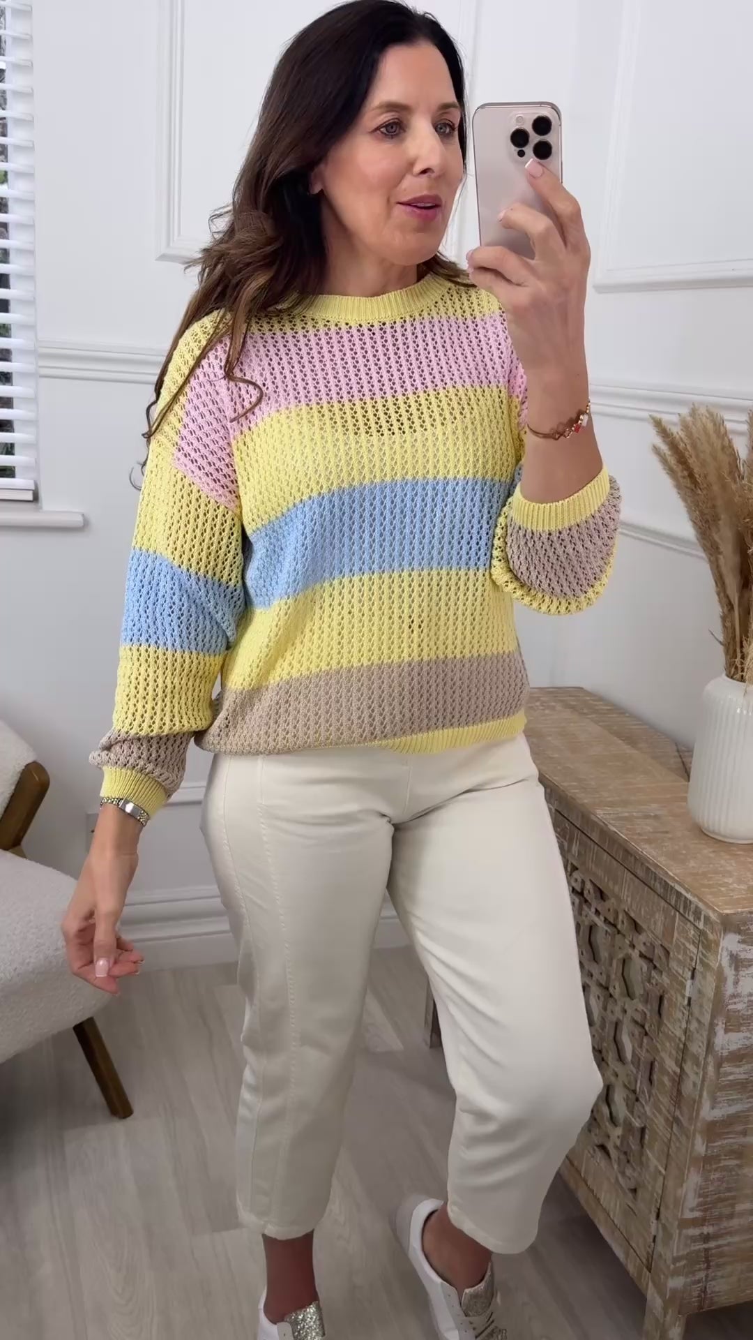 Blakely Yellow Wide Stripes Jumper