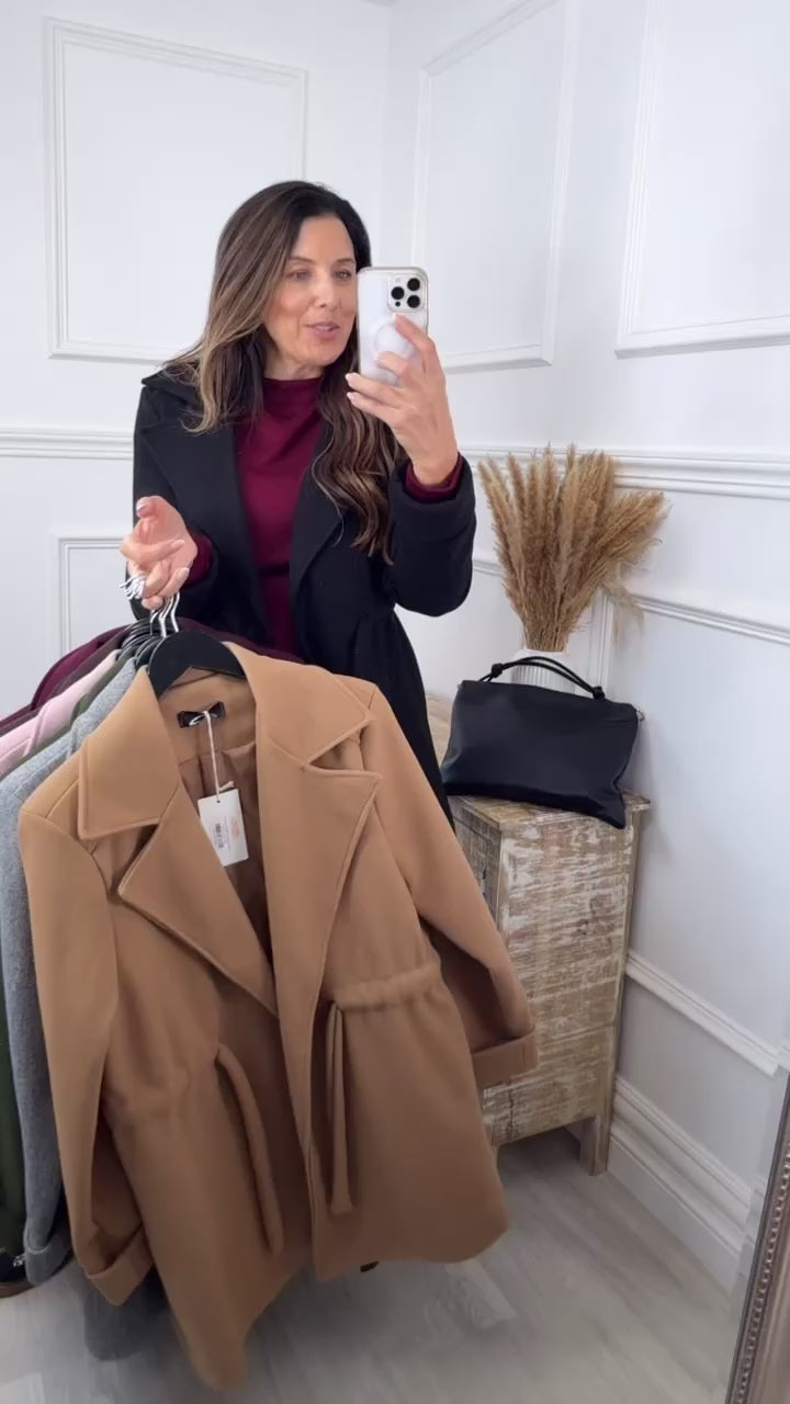 Rosie Black Belted Jacket