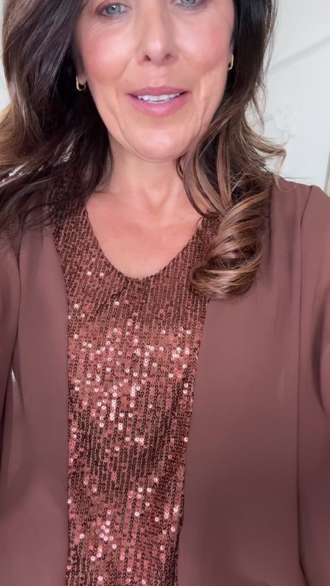 Tricia Brown Sequin Detail Top