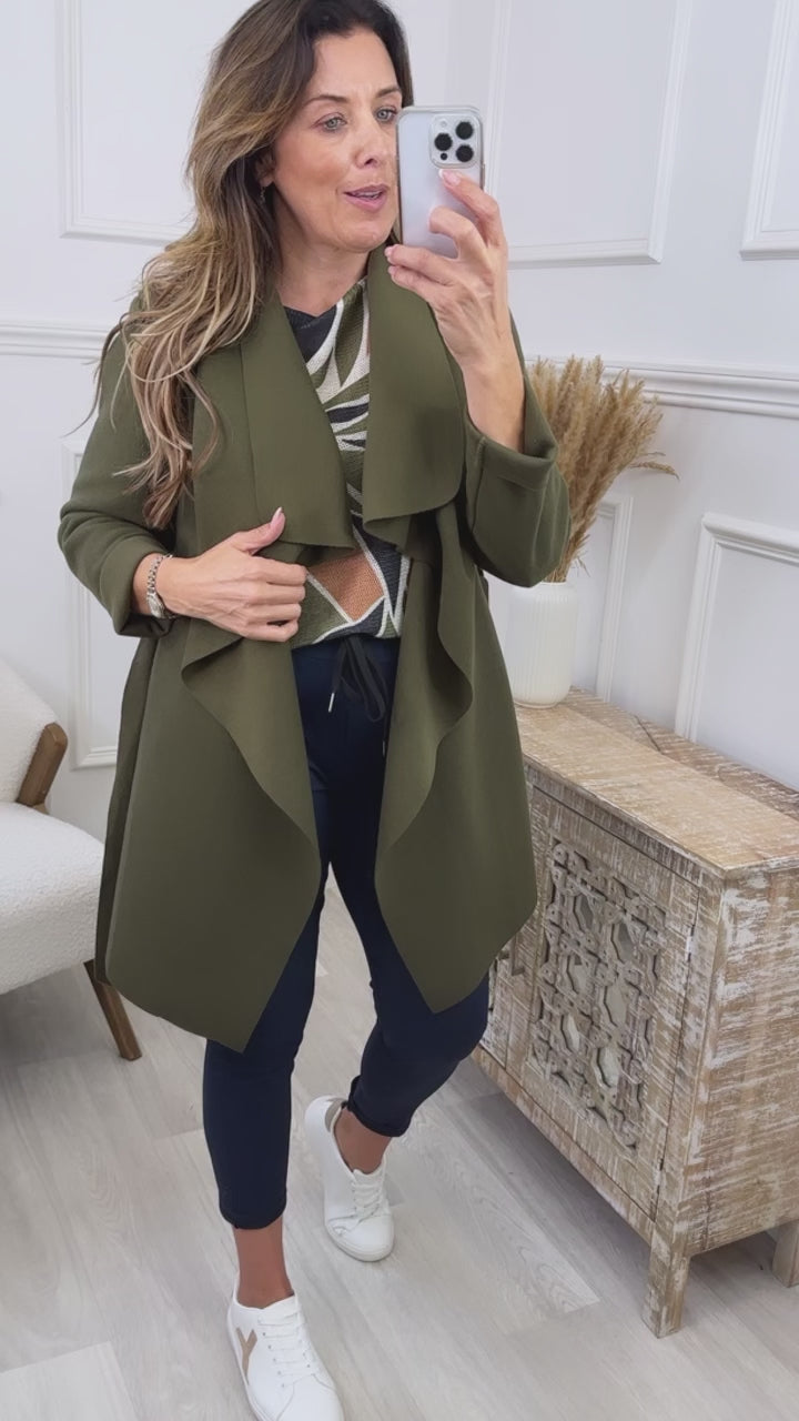 Stef Khaki Duster Coat
