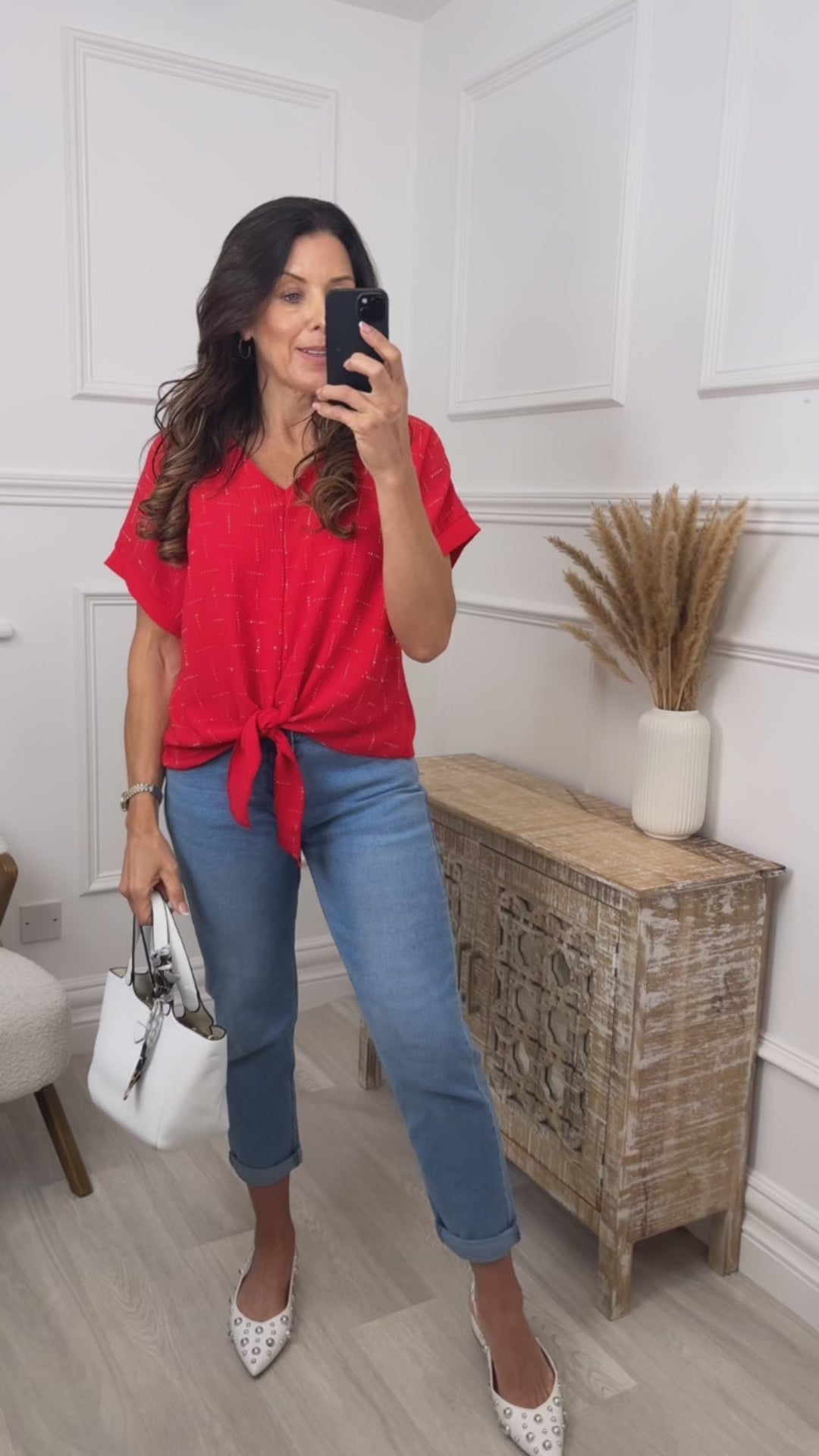 Ruby Red Knotted Top