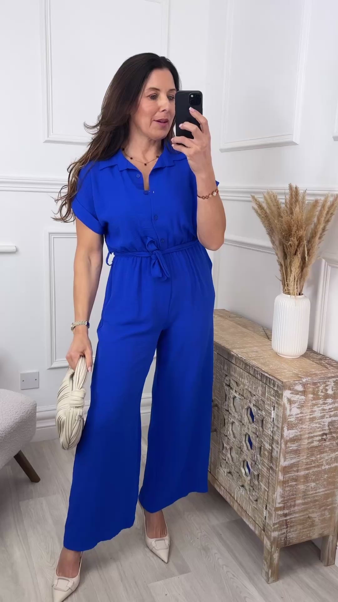 Gwenda Royal Blue Straight Leg Jumpsuit