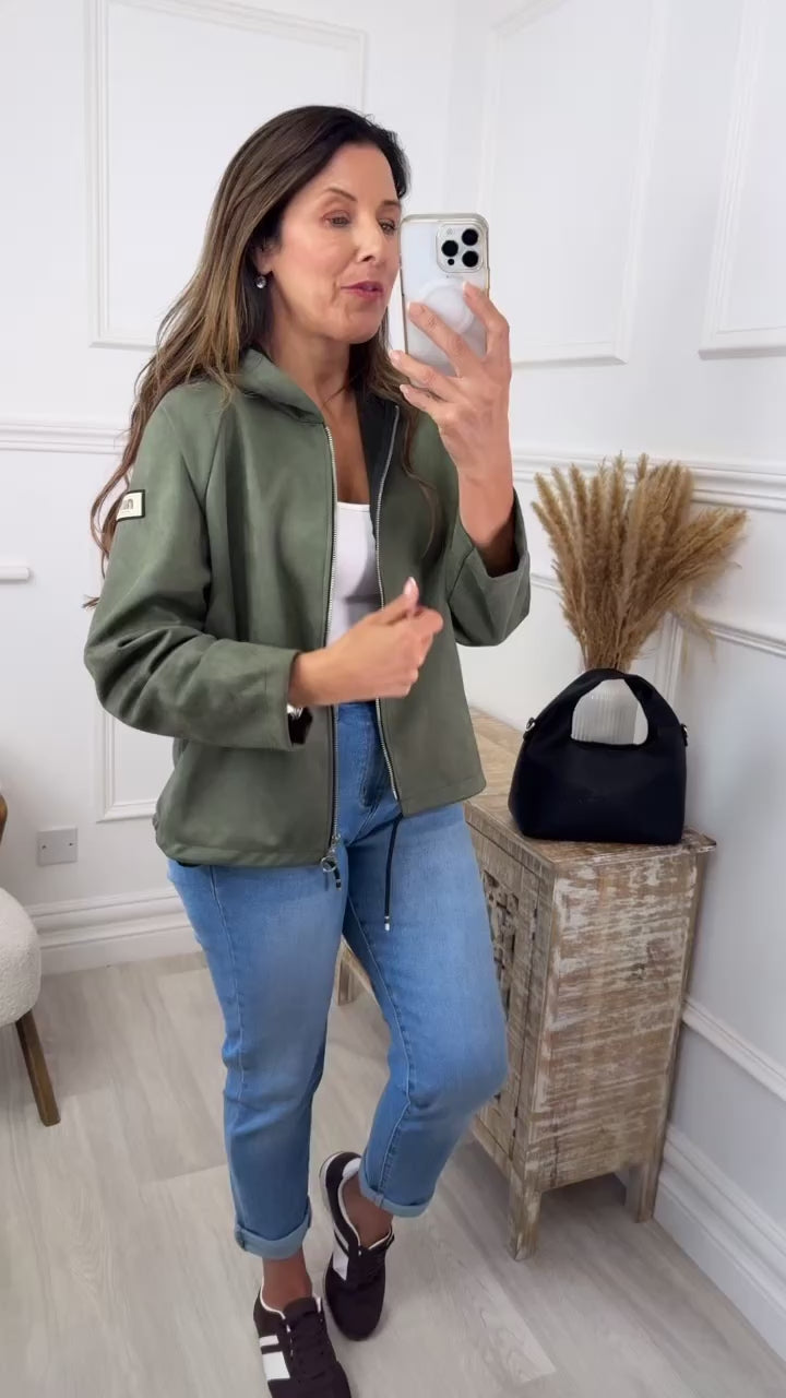 Juniper Khaki Hooded Jacket