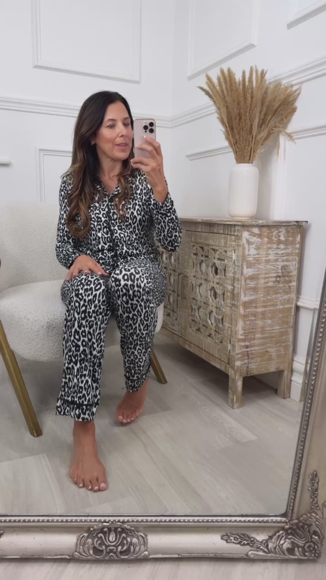 Danny Black Leopard Pajama